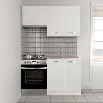 Charlotte Kitchen Set 2.2 White with Metal Handles