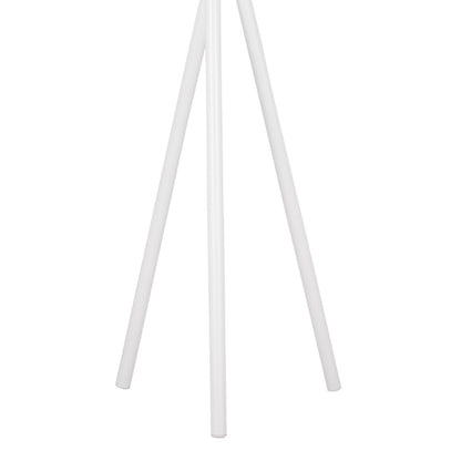 Καλόγερος Ρούχων Sigar Μέταλλο-Ξύλο σε Λευκή-Φυσική Απόχρωση 49x51x187