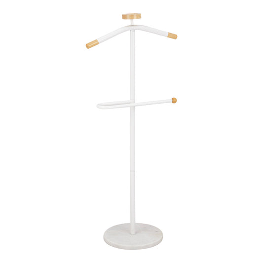 Καλόγερος Ρούχων Jolma Μέταλλο-Ξύλο σε Λευκή Απόχρωση Φ30x111