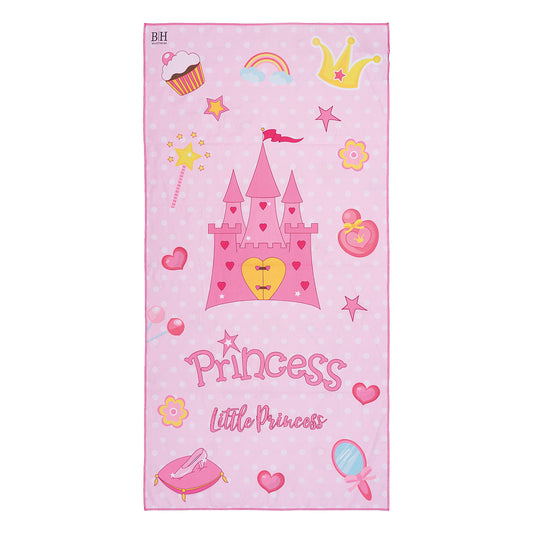 Πετσέτα Θαλάσσης Διπλής Όψης Παιδική Microfiber Αrt 2265 Ροζ