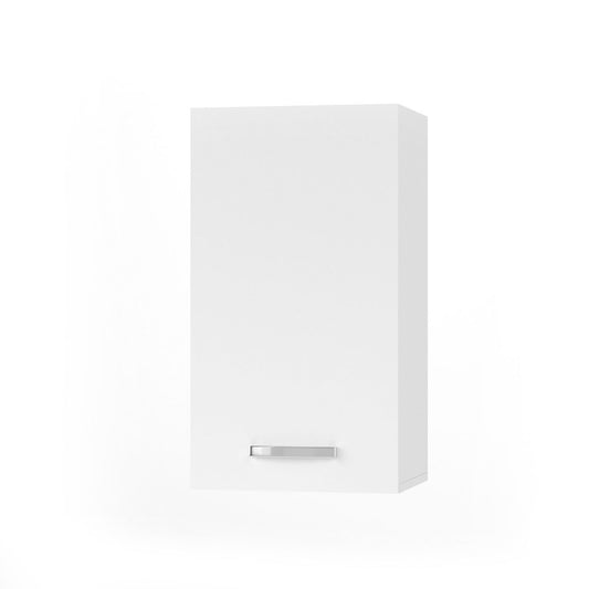 Charlotte Πάνω Ντουλάπι 40x30.5x71.8 με Μεταλλικά Χερούλια Λευκό