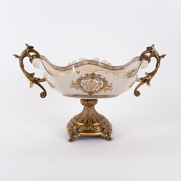 ΦΟΝΤΑΝΙΕΡΑ ΠΟΡΣΕΛΑΝΙΝΗ ΛΕΥΚΗ - ΧΡΥΣΗ 50.5x20.3x31