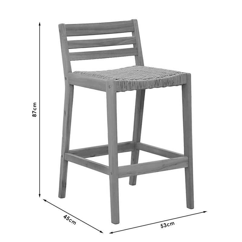 Σκαμπό Μπαρ Bravo Μασίφ Ξύλο Ακακίας 53x45x87