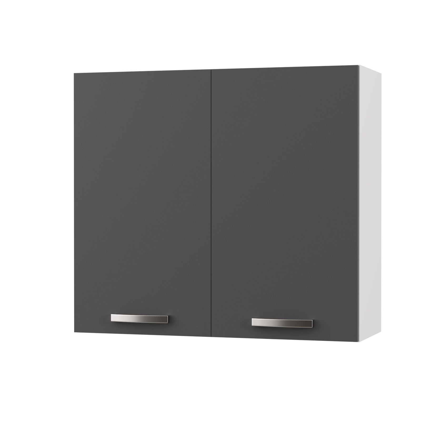 Charlotte Πάνω Ντουλάπι 80x30.5x71.8 με Μεταλλικά Χερούλια Γραφίτης