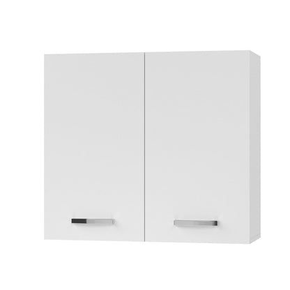 Charlotte Πάνω Ντουλάπι 80x30.5x71.8 με Μεταλλικά Χερούλια Λευκό