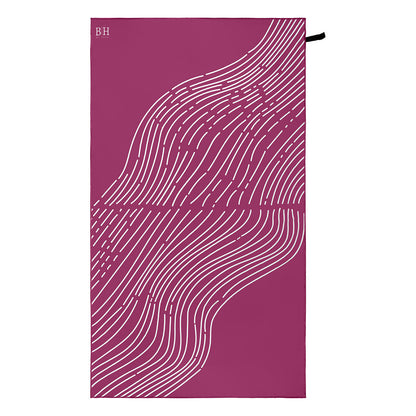 Πετσέτα Θαλάσσης Διπλής Όψης Microfiber 200gsm Art 2291 90x160εκ Μωβ