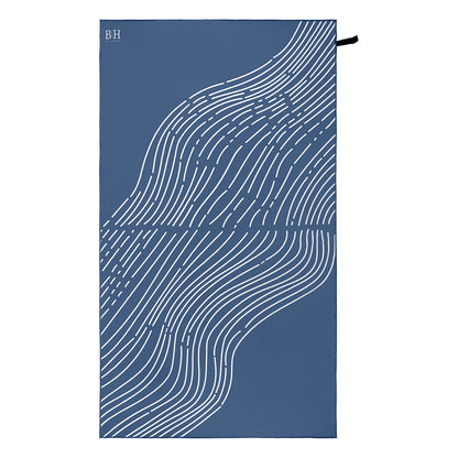 Πετσέτα Θαλάσσης Διπλής Όψης Microfiber 200gsm Art 2293 90x160εκ Μπλε