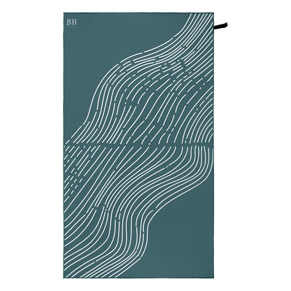 Πετσέτα Θαλάσσης Διπλής Όψης Microfiber 200gsm Art 2295 90x160εκ Πετρόλ
