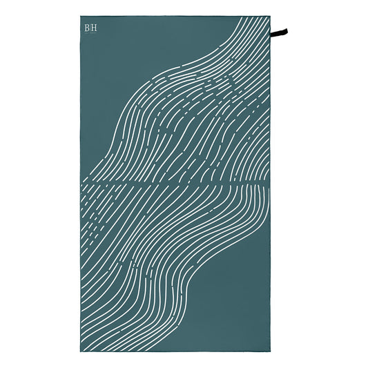 Πετσέτα Θαλάσσης Διπλής Όψης Microfiber 200gsm Art 2295 90x160εκ Πετρόλ
