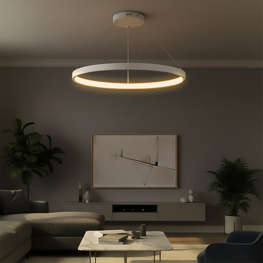 NEMESIS KLV-101-0215 Κρεμαστό Φωτιστικό Οροφής LED 75W 7500lm 180° AC 220-240V IP20 Ρυθμιζόμενο Λευκό CCT με Χειριστήριο από 2700K έως 6000K Dimmable - Lumileds SMD Chip - Λευκό Ματ - Μ100 x Π100 x Υ4