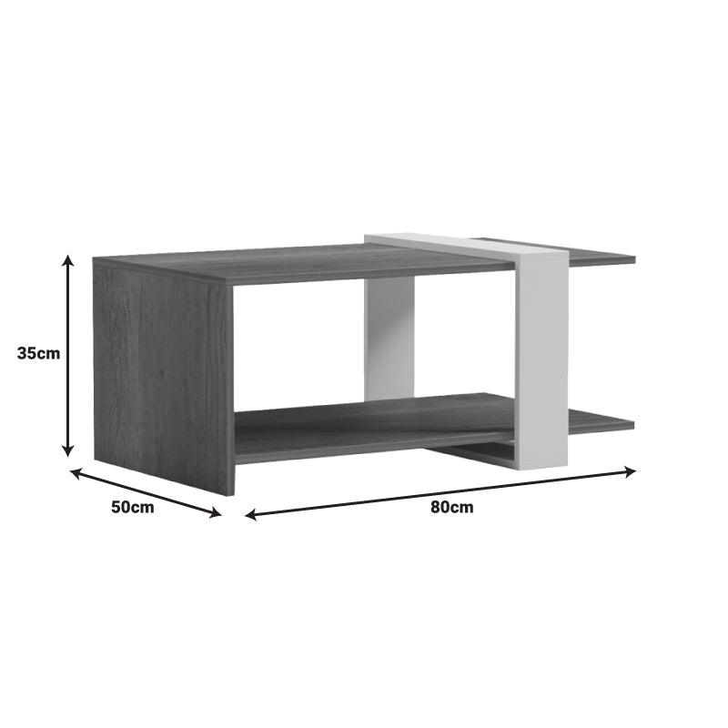 Τραπέζι Σαλονιού Masasi σε Sonoma-Γκρι Cement Απόχρωση 80x50x35