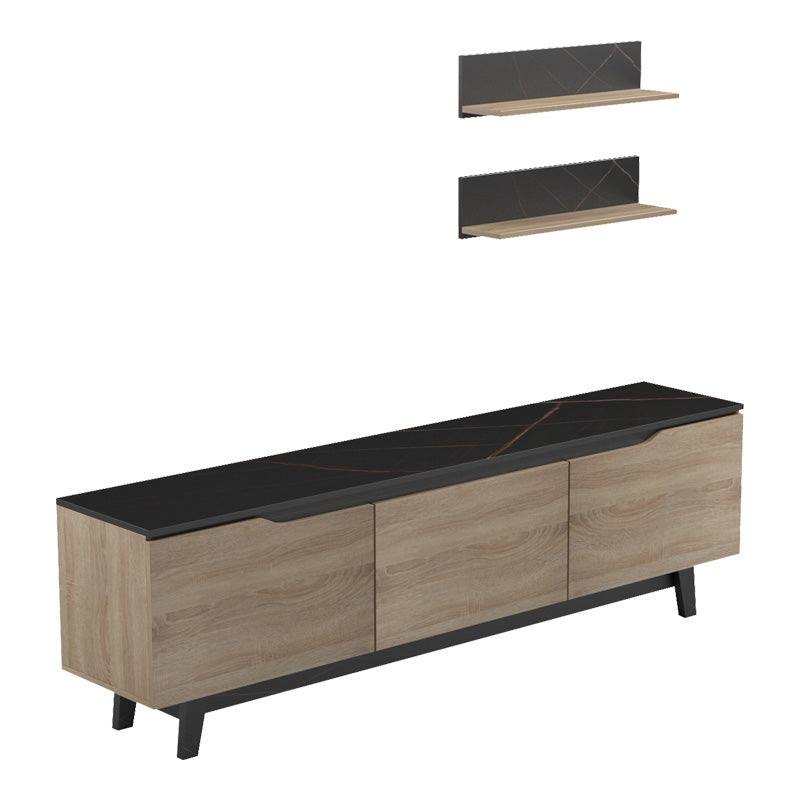 Σύνθετο Σαλονιού Kasia σε Μαύρο Μαρμάρου-Sonoma Απόχρωση 180x35x48.5