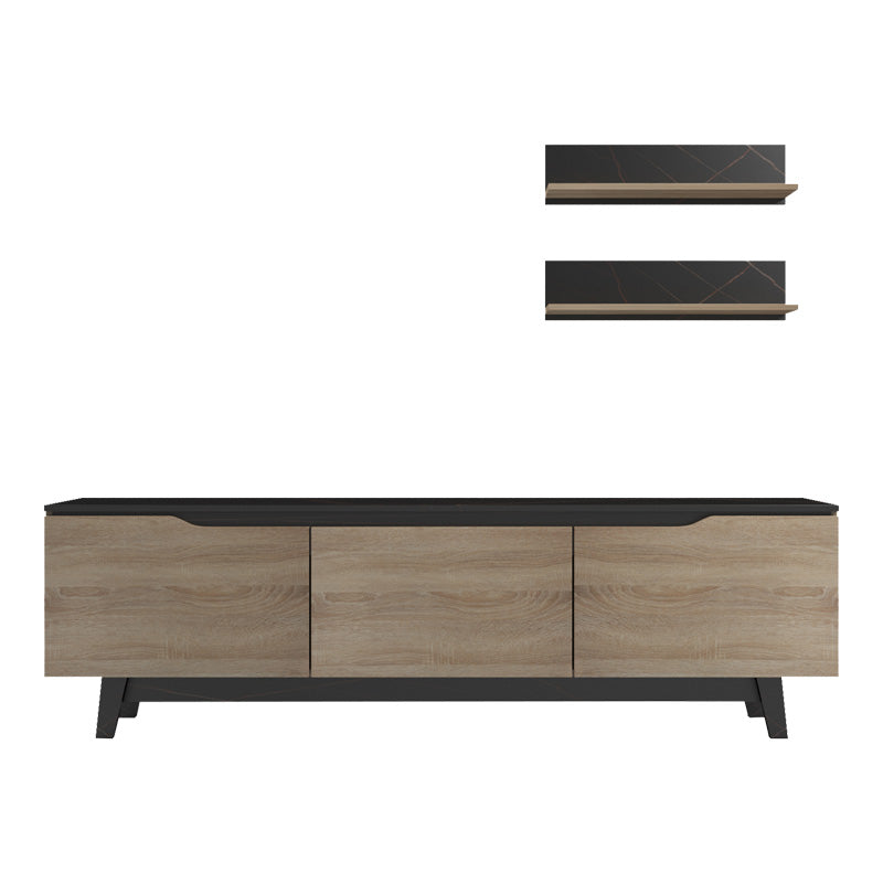 Σύνθετο Σαλονιού Kasia σε Μαύρο Μαρμάρου-Sonoma Απόχρωση 180x35x48.5