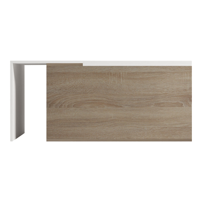 Τραπέζι Σαλονιού Extera Επεκτεινόμενο σε Λευκή-Sonoma Απόχρωση 100-160x50x45