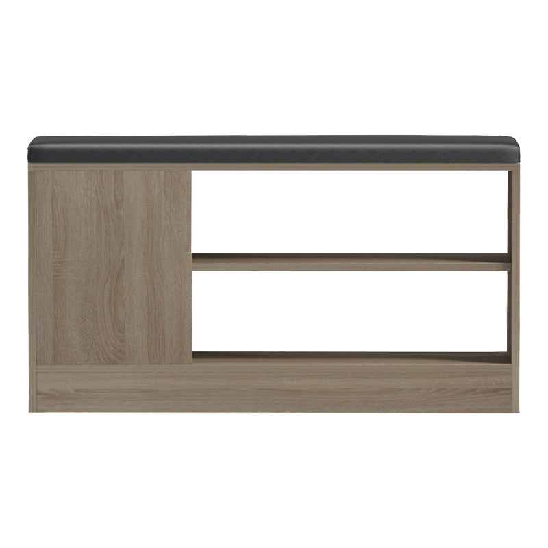 Παπουτσοθήκη-Σκαμπό Deboule 8 Ζευγών σε Sonoma-Μαύρη Απόχρωση 90x30x46