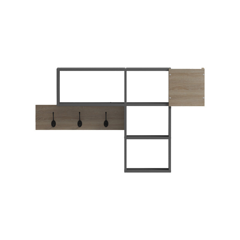 Κρεμάστρα Τοίχου Wenia σε Sonoma-Ανθρακί Απόχρωση 99.5x15x61