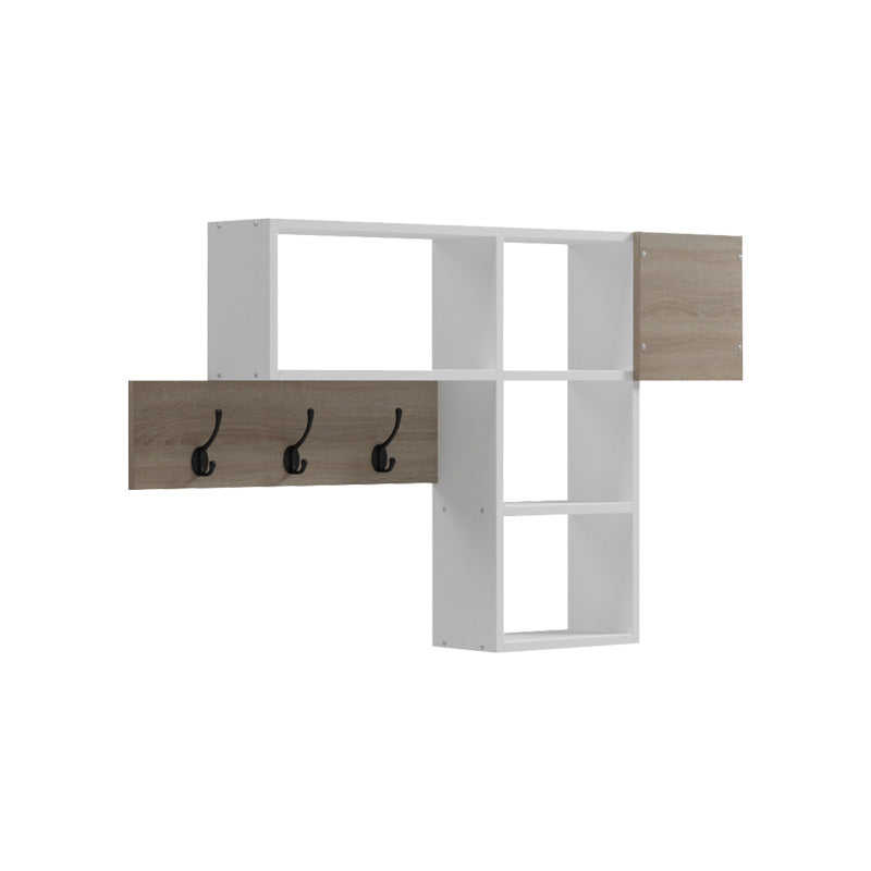 Κρεμάστρα Τοίχου Wenia σε Sonoma-Λευκό 99.5x15x61