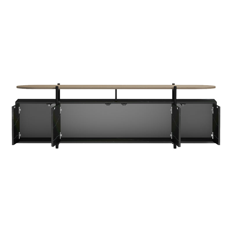 Έπιπλο Τηλεόρασης Medousa Sonoma - Μαύρη Όψη Μαρμάρου 160x35.5x50