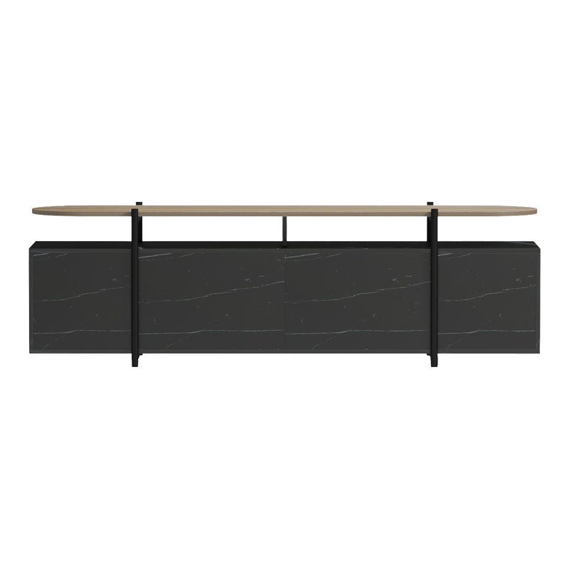 Έπιπλο Τηλεόρασης Medousa Sonoma - Μαύρη Όψη Μαρμάρου 160x35.5x50