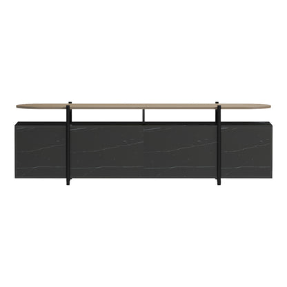 Έπιπλο Τηλεόρασης Medousa Sonoma - Μαύρη Όψη Μαρμάρου 160x35.5x50