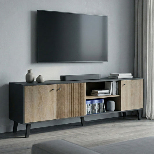 Έπιπλο Τηλεόρασης Tuscany Sonoma-Ανθρακί 180x41x51