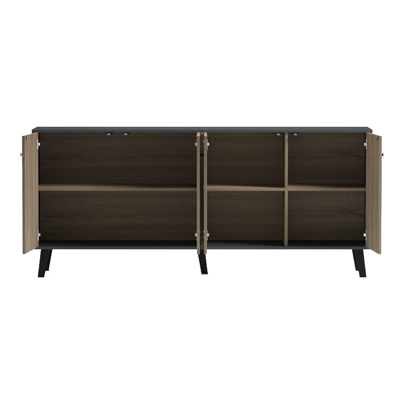 Μπουφές Tuscany Sonoma-Ανθρακί 180x40x78.6