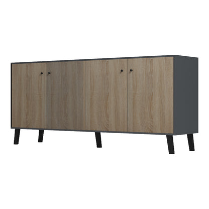 Μπουφές Tuscany Sonoma-Ανθρακί 180x40x78.6
