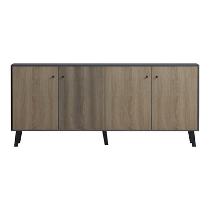 Μπουφές Tuscany Sonoma-Ανθρακί 180x40x78.6