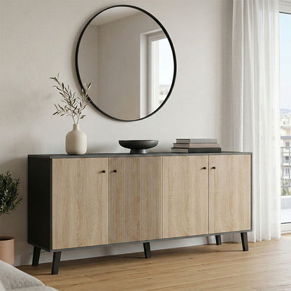 Μπουφές Tuscany Sonoma-Ανθρακί 180x40x78.6