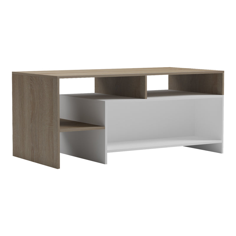 Τραπέζι Σαλονιού Consa Sonoma - Λευκό 120x60x52.8