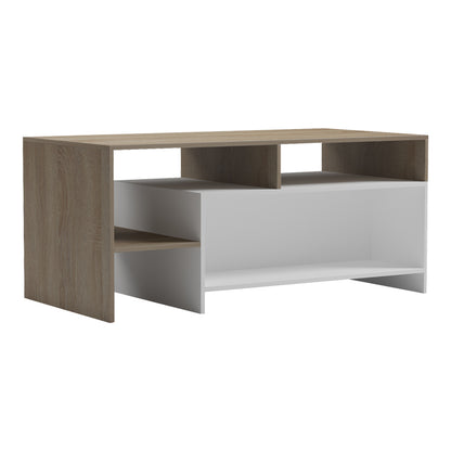 Τραπέζι Σαλονιού Consa Sonoma - Λευκό 120x60x52.8
