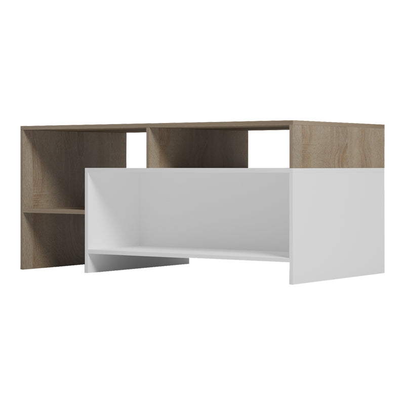 Τραπέζι Σαλονιού Consa Sonoma - Λευκό 120x60x52.8