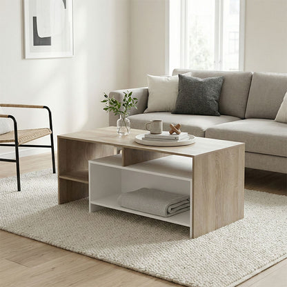Τραπέζι Σαλονιού Consa Sonoma - Λευκό 120x60x52.8