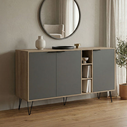 Μπουφές Balain Sonoma-Ανθρακί 142x35.5x83