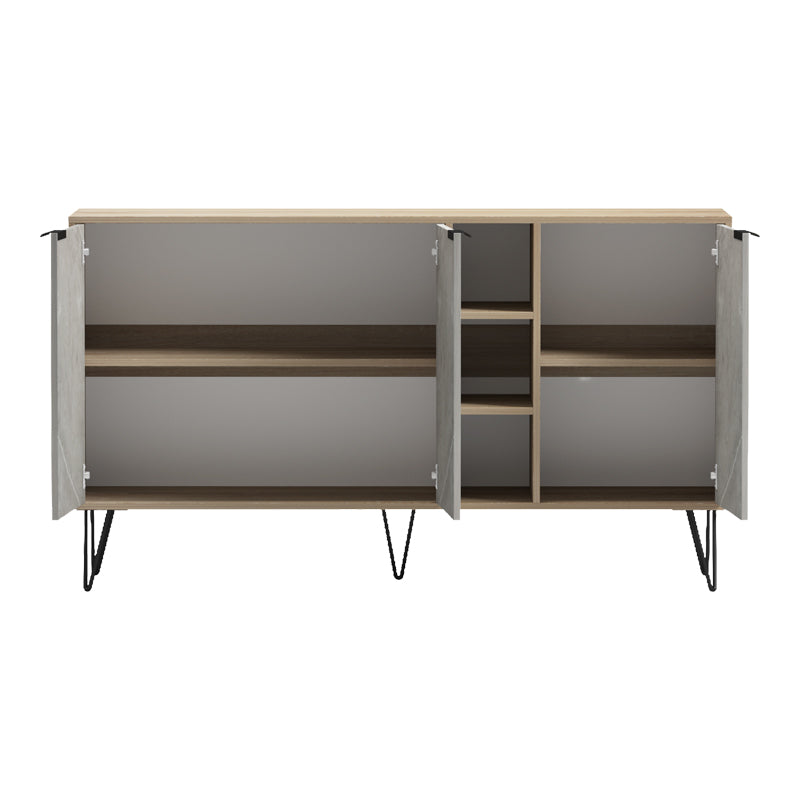 Μπουφές Balain Sonoma-Γκρι Μπεζ Όψη Μαρμάρου 142x35.5x83