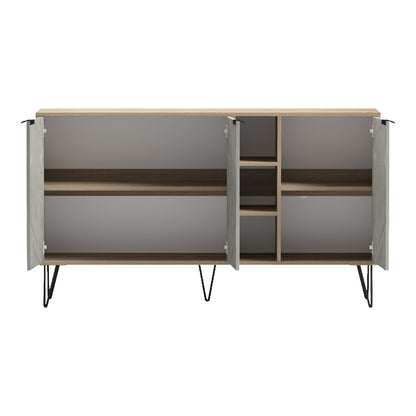 Μπουφές Balain Sonoma-Γκρι Μπεζ Όψη Μαρμάρου 142x35.5x83