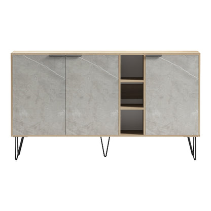 Μπουφές Balain Sonoma-Γκρι Μπεζ Όψη Μαρμάρου 142x35.5x83