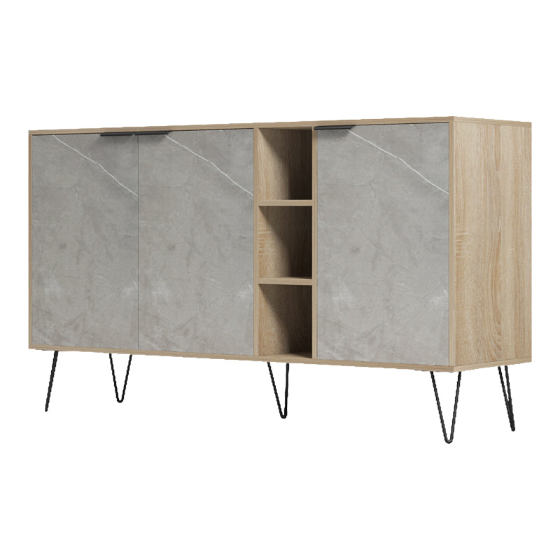 Μπουφές Balain Sonoma-Γκρι Μπεζ Όψη Μαρμάρου 142x35.5x83