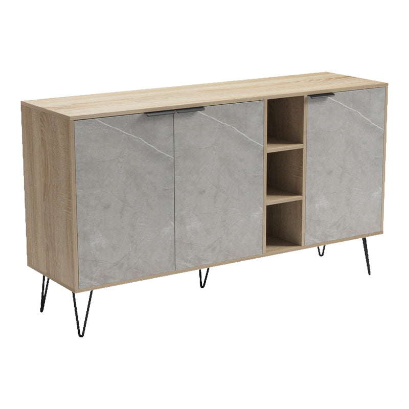 Μπουφές Balain Sonoma-Γκρι Μπεζ Όψη Μαρμάρου 142x35.5x83