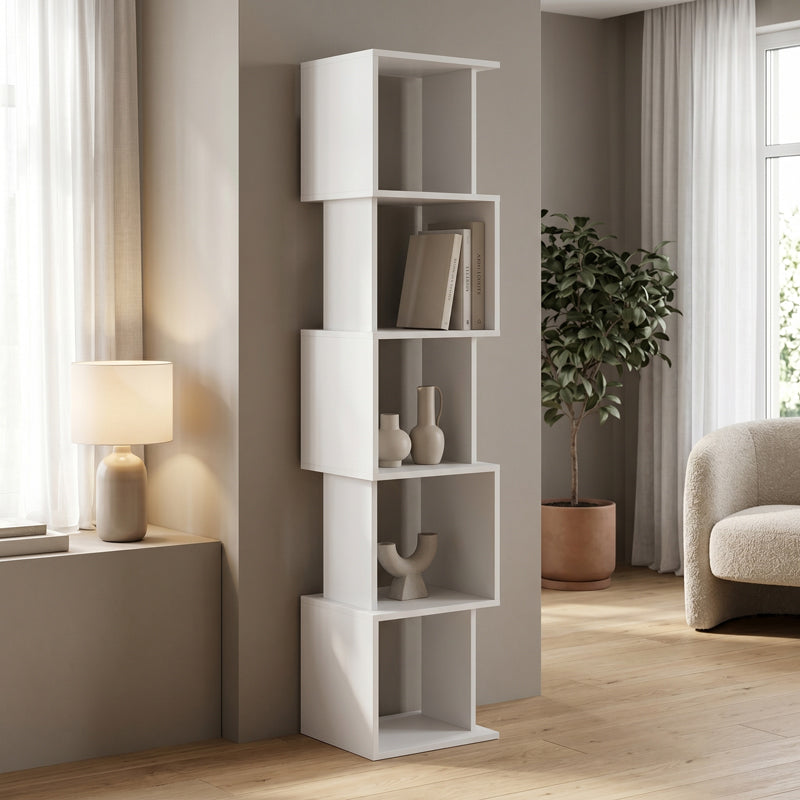 Βιβλιοθήκη Cubik Λευκό 35x30x161