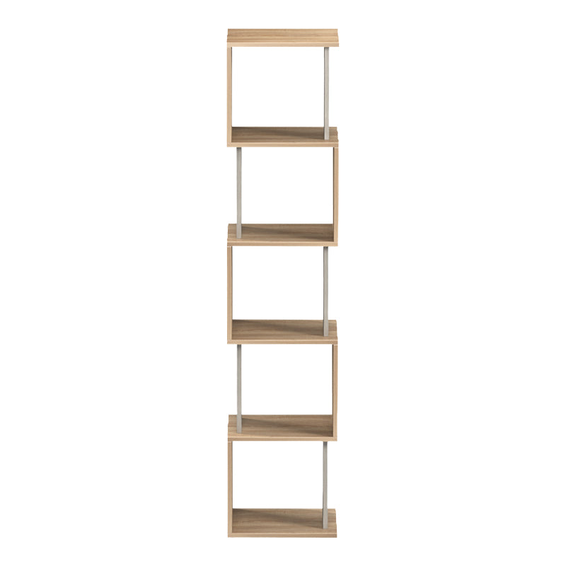 Βιβλιοθήκη Cubik Sonoma-Γκρι Μπεζ Όψη Μαρμάρου 35x30x161