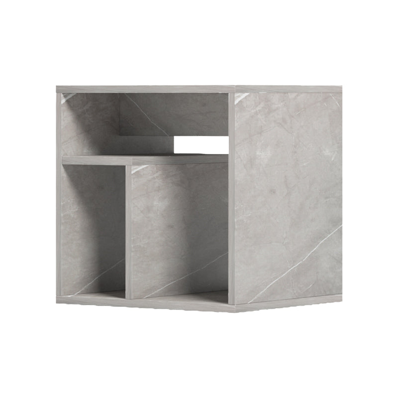 Βοηθητικό Τραπέζι Doublo Γκρι Μπεζ Μαρμάρου 40x35x40