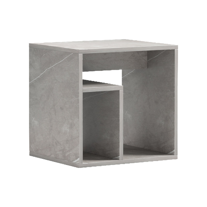 Βοηθητικό Τραπέζι Doublo Γκρι Μπεζ Μαρμάρου 40x35x40