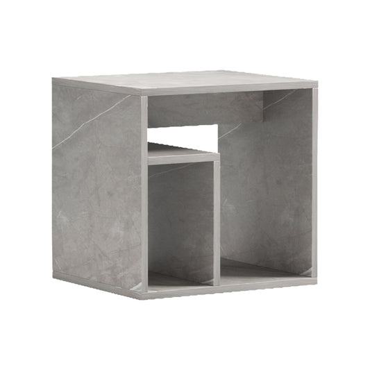 Βοηθητικό Τραπέζι Doublo Γκρι Μπεζ Μαρμάρου 40x35x40