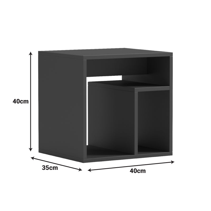 Βοηθητικό Τραπέζι Doublo Ανθρακί 40x35x40
