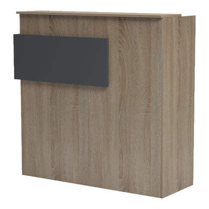 Γραφείο Reception Optima με LED Sonoma-Ανθρακί 110x40x110