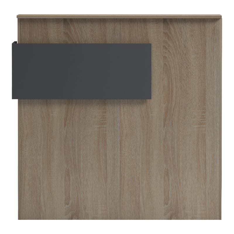 Γραφείο Reception Optima με LED Sonoma-Ανθρακί 110x40x110
