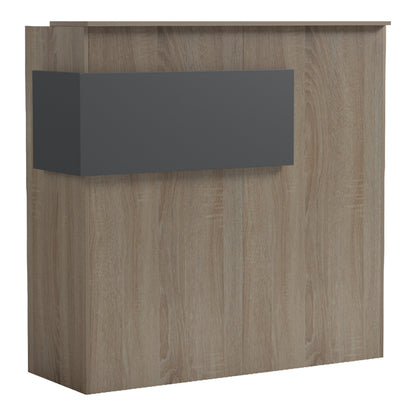 Γραφείο Reception Optima με LED Sonoma-Ανθρακί 110x40x110