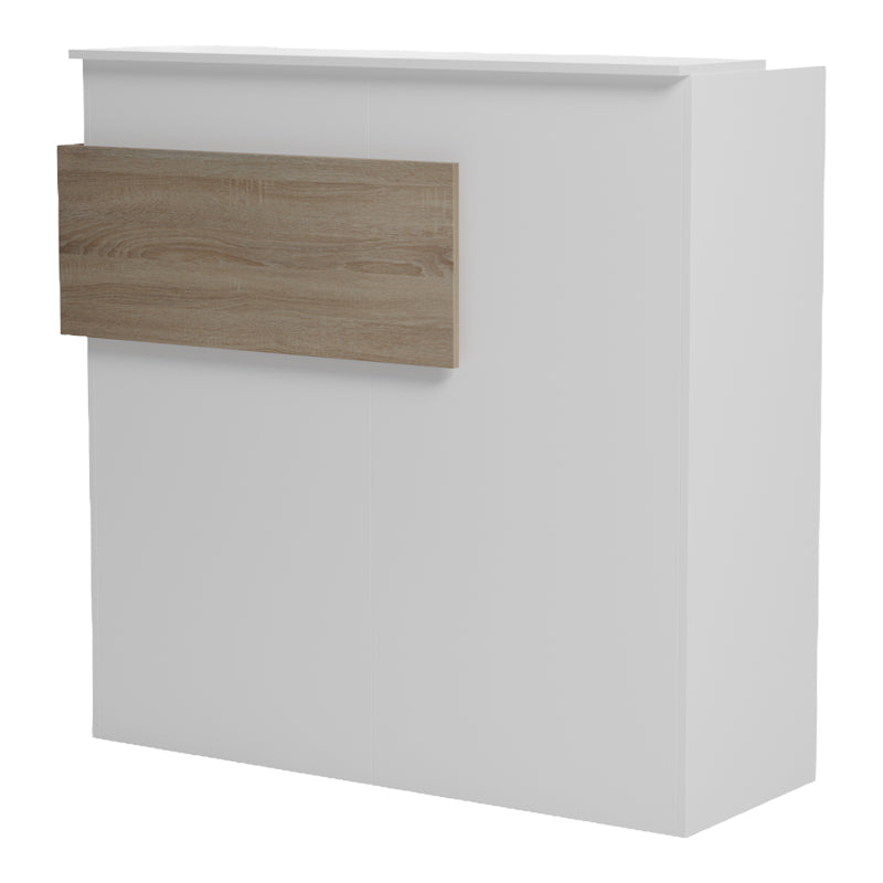 Γραφείο Reception Optima με LED Λευκό-Sonoma 110x40x110