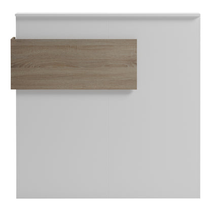 Γραφείο Reception Optima με LED Λευκό-Sonoma 110x40x110